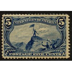 #288 5¢ Fremont on the Rocky Moutains, Dull Blue, LH