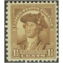 #706 1½¢ Washington Portrait by Peale, Brown