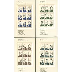 #2216-19 Presidents, AMERIPEX '86 Souvenir Sheets