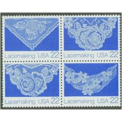 #2354a Lace Making, Block of Four