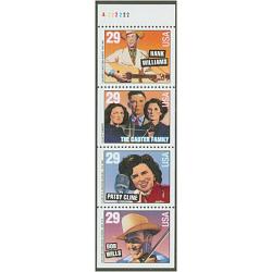 #2778au Country Music, Unfolded Booklet Pane of Four