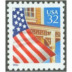 #2897l Flag over Porch, Large Blue 1995, Low Gloss Gum