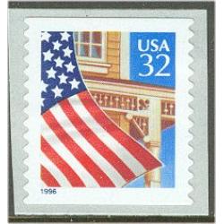#2915B Flag over Porch, S-A Coil Die-cut 11.5