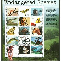 #3105 Endangered Species, Pane of 15
