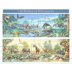 #3136 Dinosaurs, Souvenir Sheet of 15