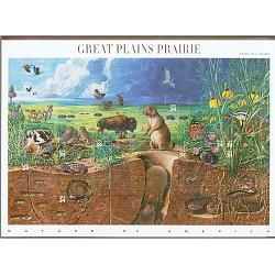#3506 Great Plains Prairie, Nature of America Souvenir Sheet Ten