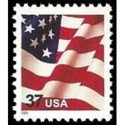 #3629F USA & Flag, Water-Activated Sheet Stamp (Low Printing)