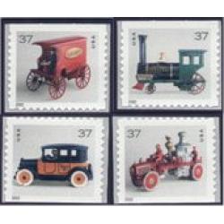 #3642-45 Antique Toys, Set of 4 Singles from 3645e "2002" Year D