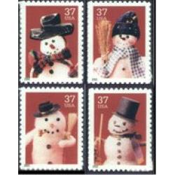#3676-79 Snowman, Set of Four Singles