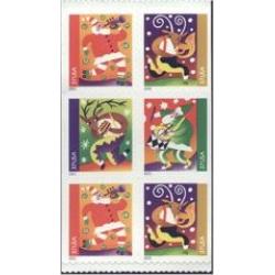 #3828d Christmas - Holiday Music Makers, Vending Book Pane of Six