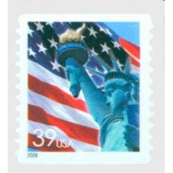 #3980 Flag & Lady Liberty, Self-adhesive Coil Stamp, Die-cut 11