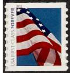 #4491 Forever Flag Stamp, Coil Single, "4EVR"