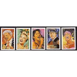 #4497-4501 Latin Music Legends, Set of Five Single Stamps