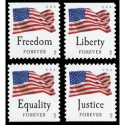 #4641-44 Four Flags, Set of Four Booklet Singles (Potter)