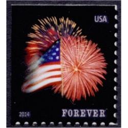 #4871 Fort McHenry Flag and Fireworks, ATM Booklet Single (Sennett)