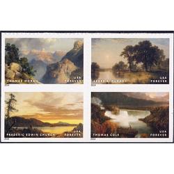 #4920a Hudson River School Paintings, Booklet Block of Four