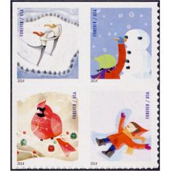 #4941-44 Winter Fun, Set of Four Singles from ATM Pane