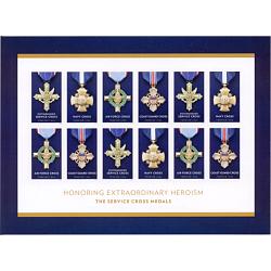 #5065-5068 Honoring Extraordinary Heroism: The Service Cross Medals, Sheet of 12 Stamps