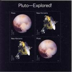 #5077-5078 Pluto - Explored, Sheet of Four Stamps