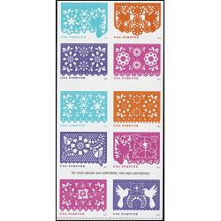 #5090a Colorful Celebrations, Block of 10 Booklet Stamps