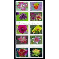 #5567a Garden Beauty, Booklet block of Ten