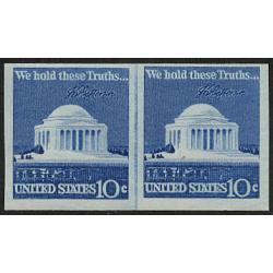 #1520b Jefferson Memorial, Imperforate Joint Line Pair