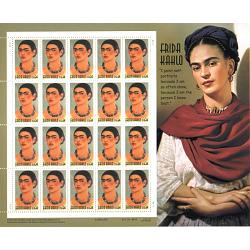 #3509 Frida Kahlo, Mexican Painter, Souvenir Sheet of 20