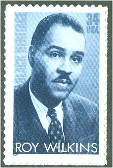 BLACK HISTORY #3501 PLATE BLOCK OF 4x34¢ US Postage Stamps ROY WILKINS BLACK HERITAGE