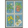 #1786a Flowers, Block of Four