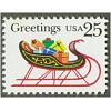 #2428 Christmas - Sleigh and Presents, Sheet Stamp