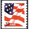 #3633A USA & Flag, Self-adhesive Coil Die-cut 8½