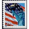 #3978bv Flag & Lady Liberty, Single from Convertible Book of 20