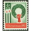 #1205 Christmas Wreath, First US Christmas Stamp