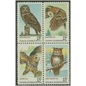 #1763a Owls, Block of Four