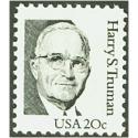 #1862 Harry Truman, Line Perforated 10.9, Small Block Tagging, Dull Gum