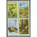 #1924a Wildlife Habitats, Block of Four