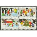 #2030a Christmas - Winter Scenes, Block of Four