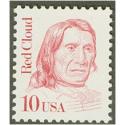 #2175 Red Cloud Sioux Leader, Lake, Large Block Tag, Dull Gum