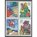 #3111a Family Scenes, Block of Four