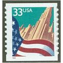 #3281 Flag over City Coil, Type I, Large 1¾ mm 1999 Date