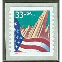 #3282 Flag over City Coil, Red Date - Rounded Corners