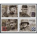 #3396a Distinguished Soldiers, Block of Four