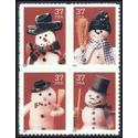 #3679a Snowman, Block of Four