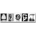 #3861a Isamu Noguchi, Sculptor, Horizontal Strip of Five