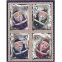 #3886a Holiday Ornaments, Block of Four Die-cut 11½x11
