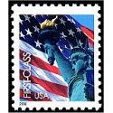 #3965 Flag & Lady Liberty, Non-Denominated (39¢) from WA Sheet of 100