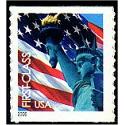 #3969 Flag & Lady Liberty, Non-Denominated (39¢), SA Coil , Die-cut 10¼