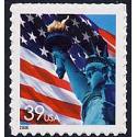 #3978 Flag & Lady Liberty, Single from Self-adhesive Pane of 20
