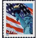 #3978av Flag & Lady Liberty, Single from Convertible Book of Ten