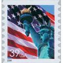 #3983 Flag & Lady Liberty, Coil Single, Die-cut 8½